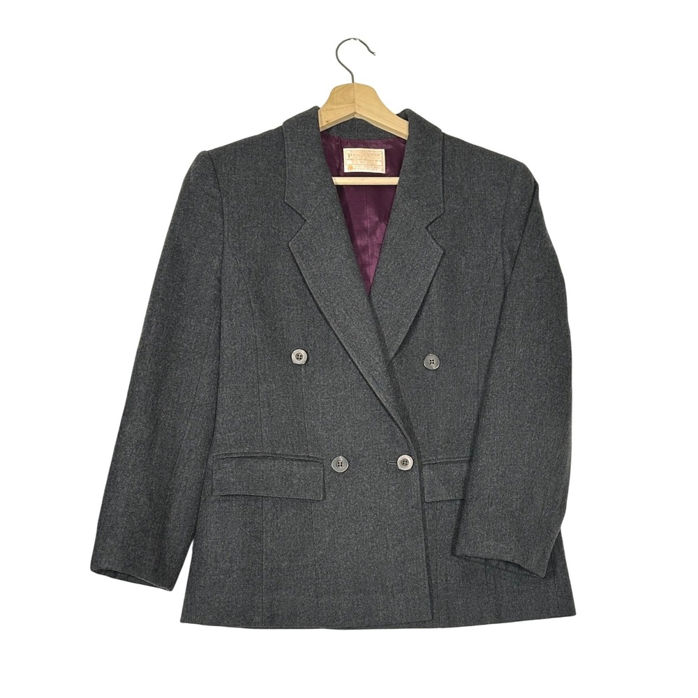 Vtg Pendleton Wool Double Breasted Blazer Jacket … - image 1